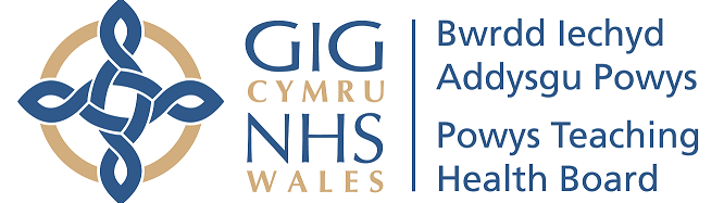 Powys Teaching Health Board with NHS Wales Logo