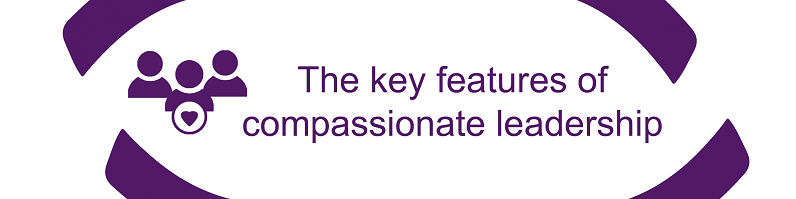 Compassionate Leadership icon with three people and a love heart!