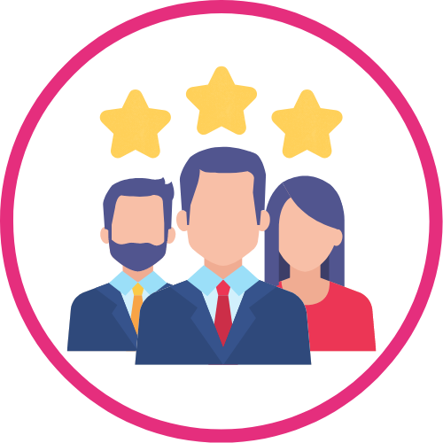 three people with one with a star above head