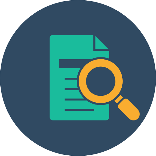 document with magnifying glass icon