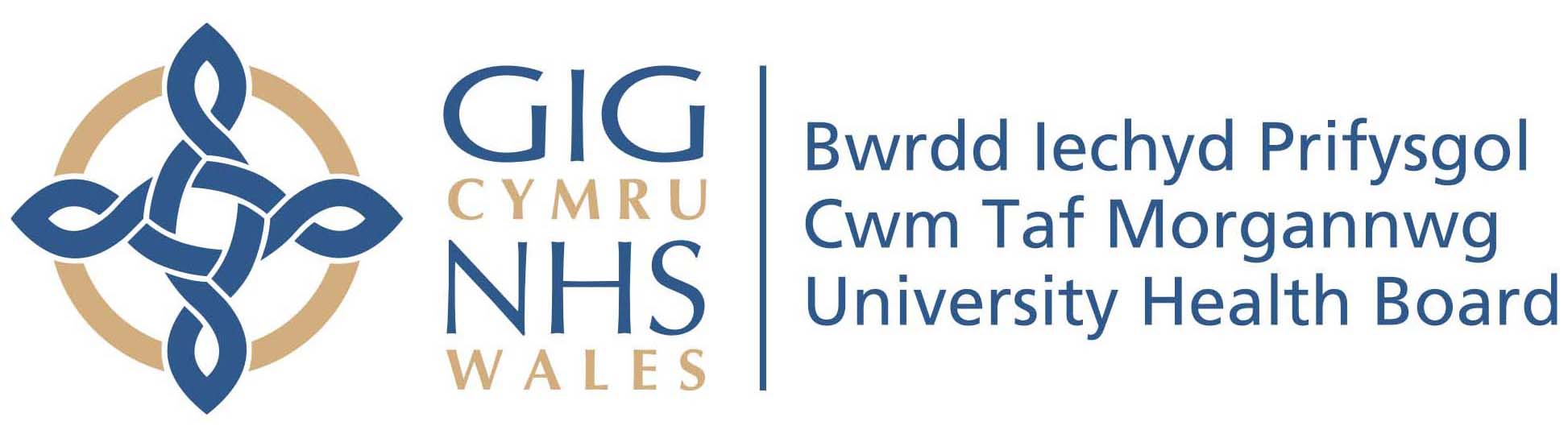 Cwm Taf Morgannwg University Health Board with NHS Wales Logo