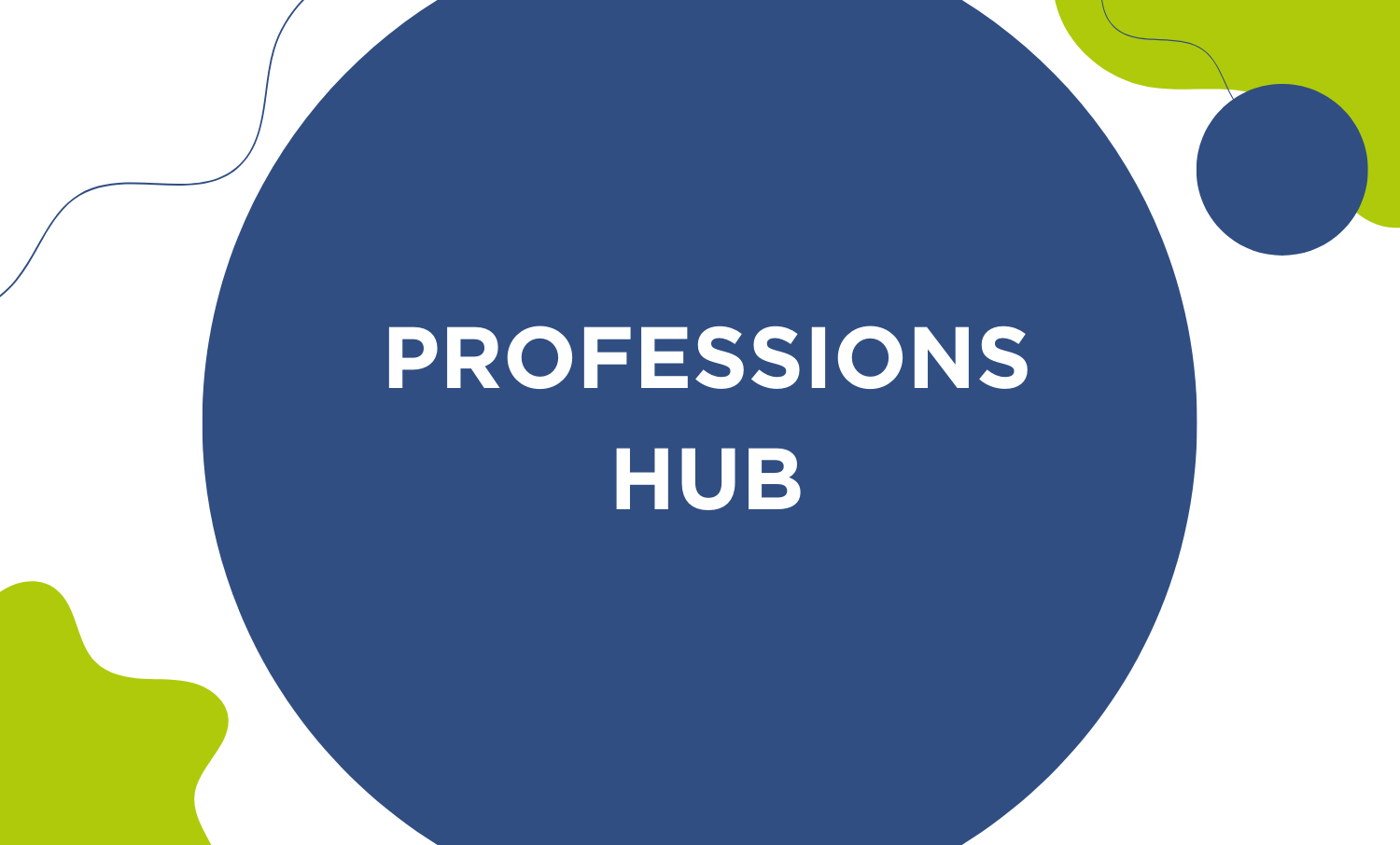 Professions Hub inside blue circle