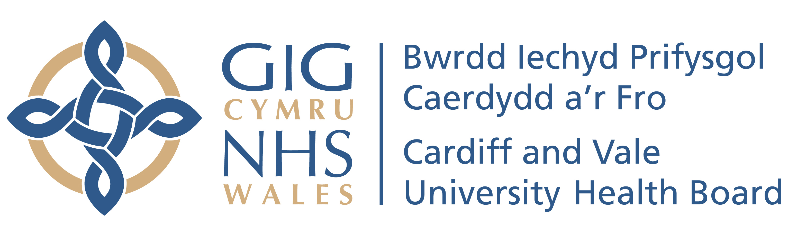 Cardiff and Vale University Health Board with NHS Wales Logo