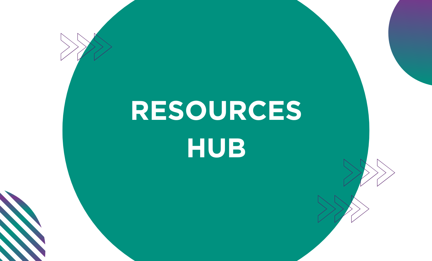 Resources Hub inside purple circle