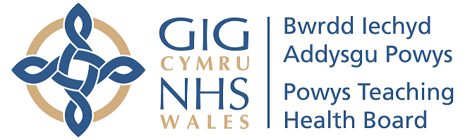 Powys Teaching Health Board with NHS Wales Logo