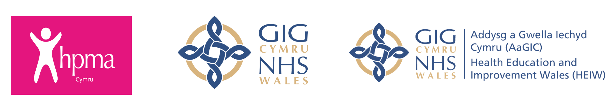 HPMA, NHS and HEIW logo