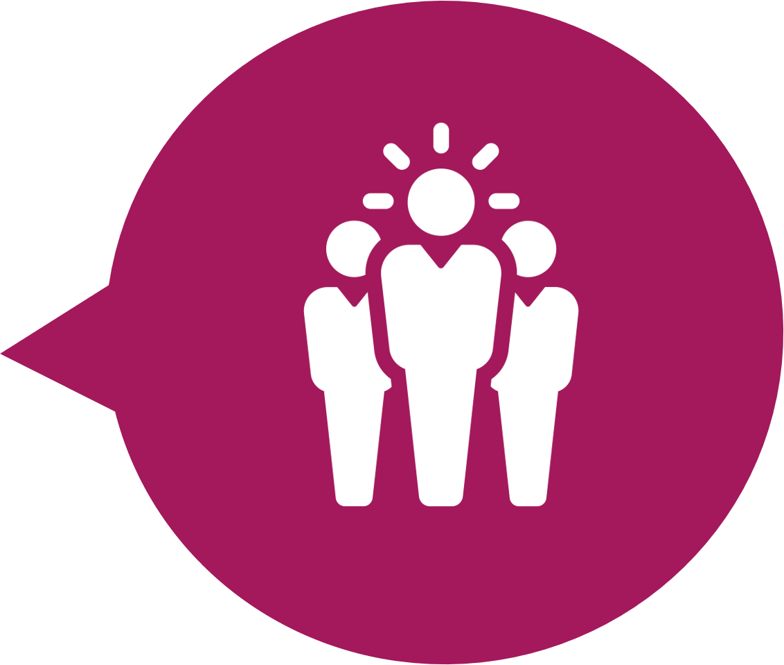 Speech bubble with computer screen