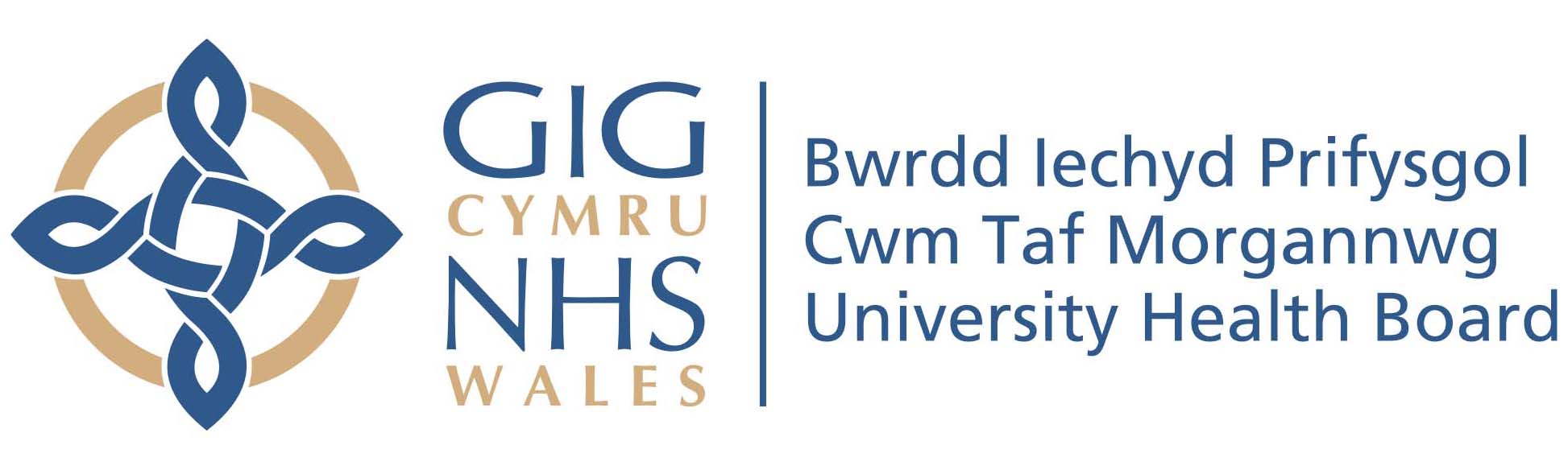 Cwm Taf Morgannwg University Health Board with NHS Wales Logo